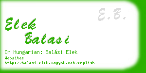 elek balasi business card